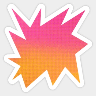 Neon Funky Halftone Burst: A Colorful Explosion of Style Sticker